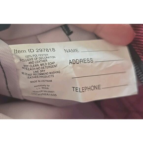 L.L.Bean Red Black Buffalo Plaid Mini Tote Bag Purse Handbag Small Classic - Picture 7 of 7